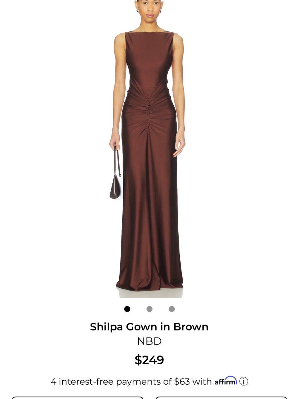 NWT NBD Brown Gown